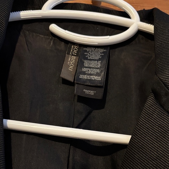 BISOU BISOU Patterned Silk Tuxedo Blazer - Picture 2 of 4